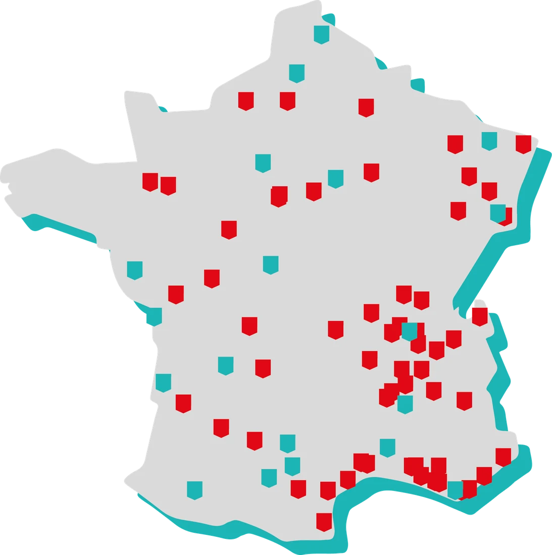 Carte de France des implantations My Beers : bars ouverts et projets en cours